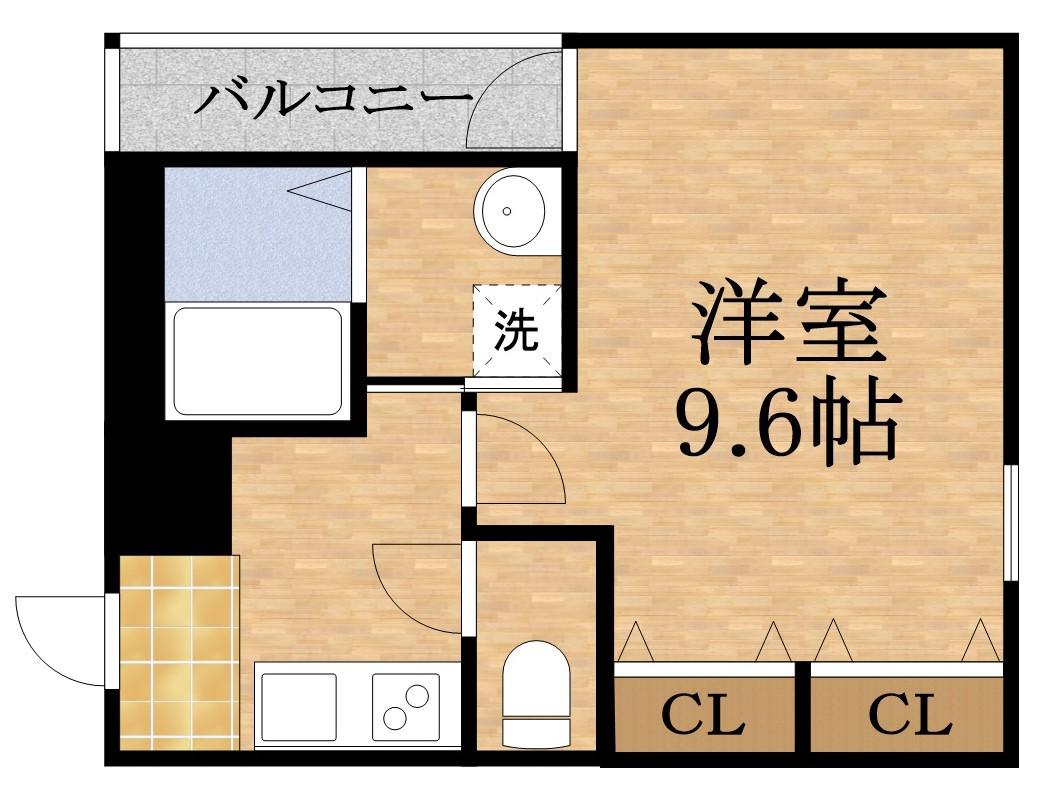 フジパレス都島御幸町Ⅲ番館(1K/3階)の間取り写真