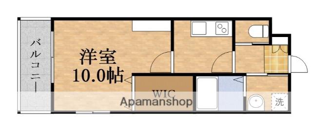 KAUNIS都島(1K/4階)の間取り写真