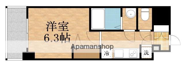 ESLEAD京橋グランツ(1K/6階)の間取り写真