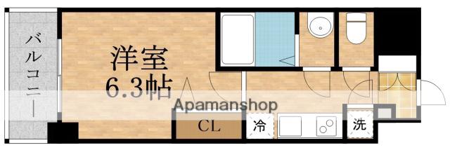 ESLEAD京橋グランツ(1K/7階)の間取り写真