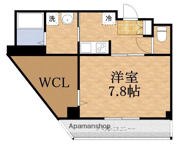 フェリシダ野江(1K/2階)の間取り写真