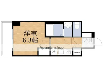 ゼオン大阪イースト(1K/6階)の間取り写真