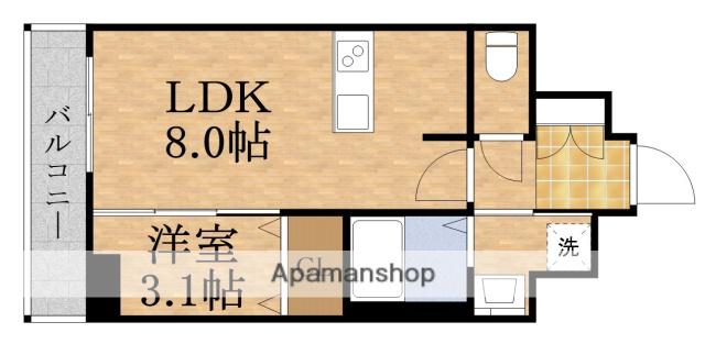 SHOKEN RESIDENCE 大阪都島(1LDK/10階)の間取り写真