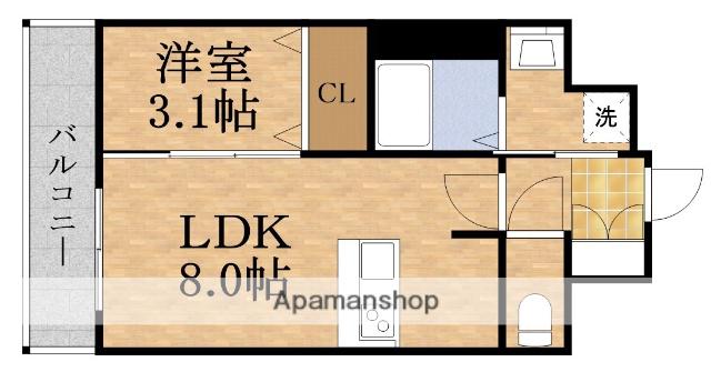 SHOKEN RESIDENCE 大阪都島(1LDK/10階)の間取り写真