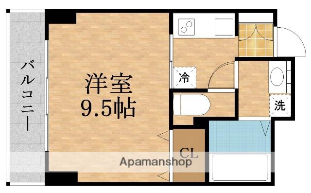 WISTARIA 京橋(1K/6階)の間取り写真