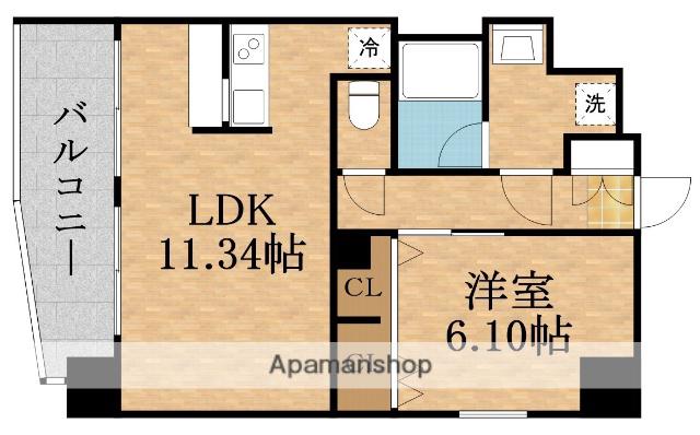 PREGIO都島ASIAN(1LDK/14階)の間取り写真