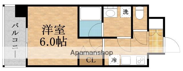 レオンコンフォート都島Ⅱ(1K/12階)の間取り写真