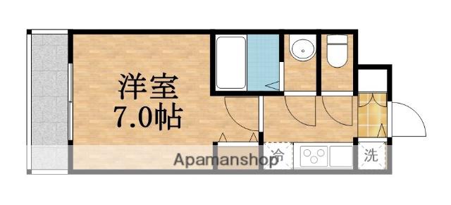 ESLEADRESIDENCE都島シティフロント(1K/13階)の間取り写真
