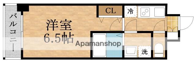 ESLEADRESIDENCE都島シティフロント(1K/3階)の間取り写真