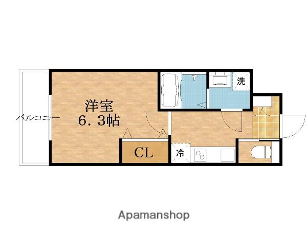 ウインズコート城北パーク(1K/5階)の間取り写真