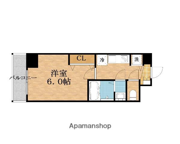 ウインズコート城北パーク(1K/6階)の間取り写真