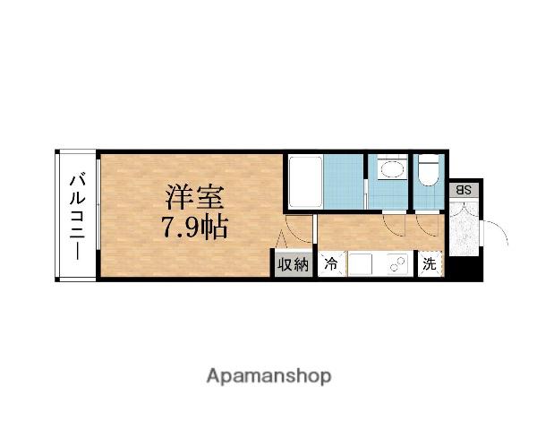 DEX大阪城イーストレジデンス(1K/3階)の間取り写真