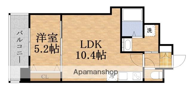 SPLENDIDE京橋イースト(1LDK/9階)の間取り写真