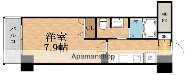 エルプレイス京橋(1K/2階)の間取り写真