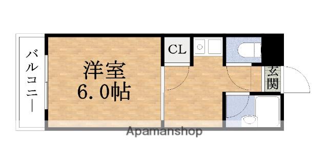 モリビル京橋(1K/8階)の間取り写真