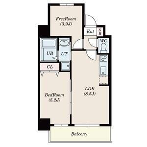 S-FORT福島LALUNA(1SLDK/4階)の間取り写真