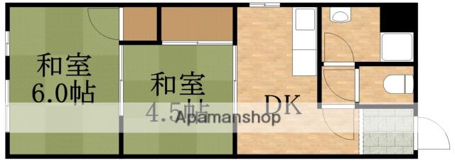 芙蓉園マンション(2DK/3階)の間取り写真