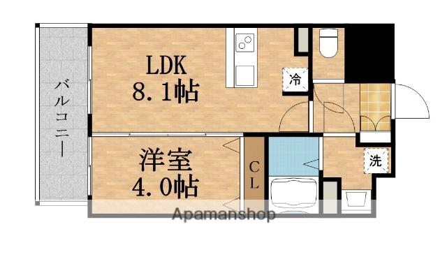 SWANS CITY大阪城ノース(1LDK/10階)の間取り写真