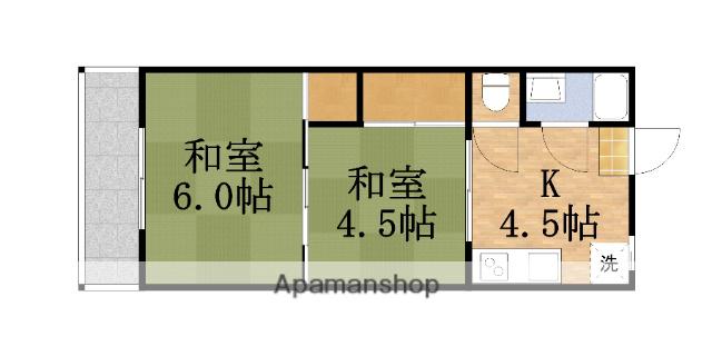 鈴木マンション(2K/2階)の間取り写真