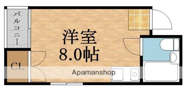 パインリーフ森小路(ワンルーム/3階)の間取り写真