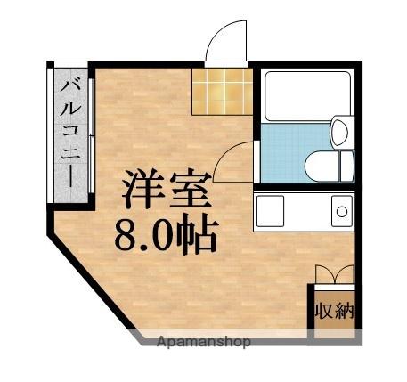 エイシンハイツ(ワンルーム/3階)の間取り写真