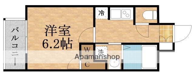 ジアコスモ京橋アクア(1K/4階)の間取り写真