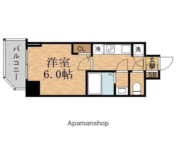 S-RESIDENCE都島LUX(1K/13階)の間取り写真