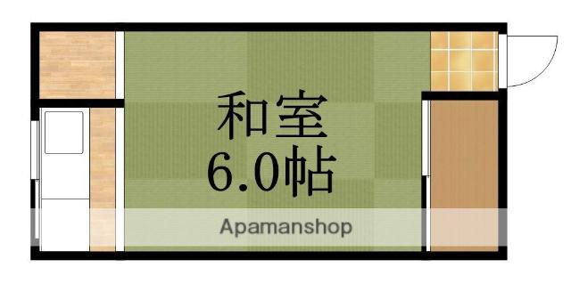 松葉荘(ワンルーム/1階)の間取り写真