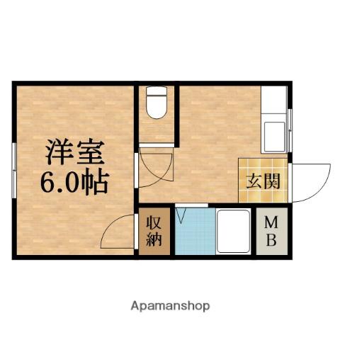 ASTERI JOTO(1K/1階)の間取り写真
