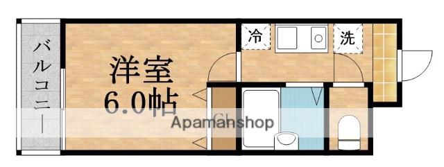 RIPPLERUNE放出(1K/2階)の間取り写真