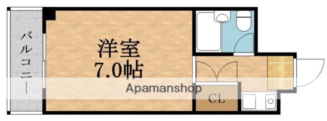 レナジア太子橋(1K/4階)の間取り写真