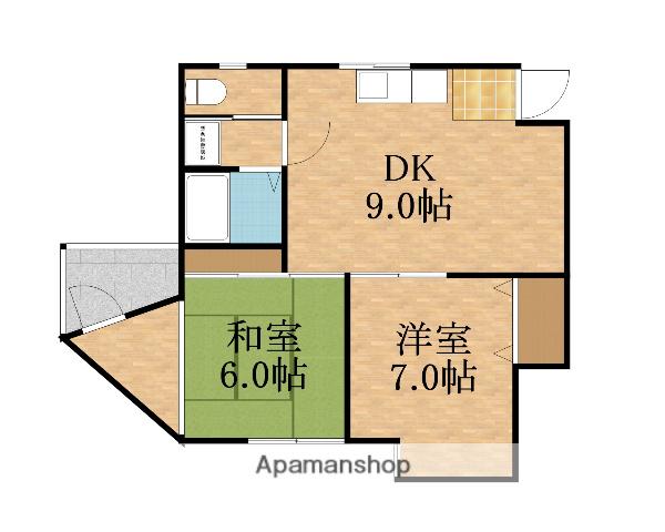 福岡マンション(2DK/2階)の間取り写真