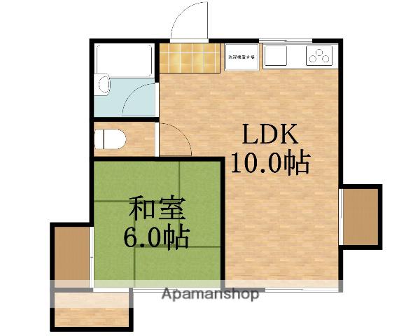 福岡マンション(1LDK/3階)の間取り写真