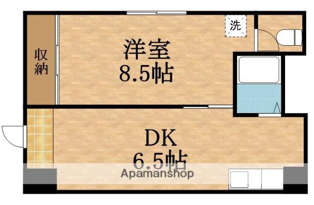 ロイヤルシティ第一ビル(1DK/3階)の間取り写真