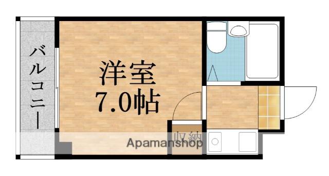 メゾン末広(1K/4階)の間取り写真