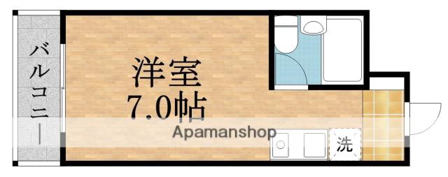 サンロイヤル・イワモト(1K/4階)の間取り写真