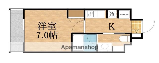 ルネフラッツ森小路駅前Ⅱ(1K/9階)の間取り写真
