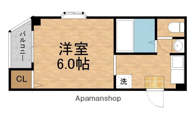 コレット(1K/4階)の間取り写真
