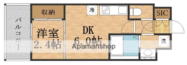 SERENITE SHIN-OSAKA MIRAC 弐番館(1DK/10階)の間取り写真