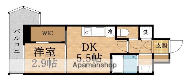 セレニテ新大阪プリエ(1DK/2階)の間取り写真