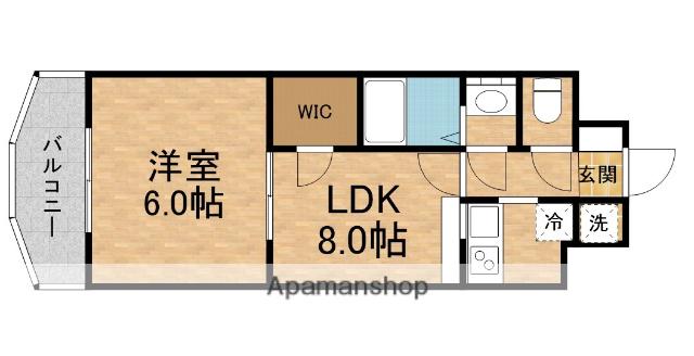 ノルデンタワー新大阪アネックス(1LDK/21階)の間取り写真