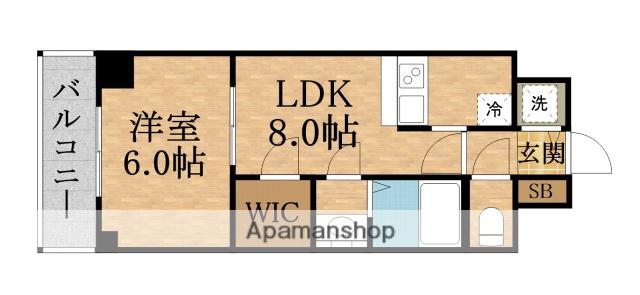 ノルデンタワー新大阪アネックス(1LDK/15階)の間取り写真