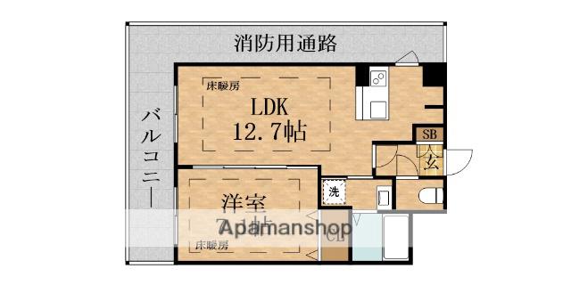 NORDEN TOWER SHINOSAKA PREMIUM(1LDK/21階)の間取り写真
