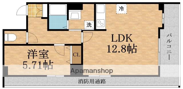 NORDEN TOWER SHINOSAKA PREMIUM(1LDK/21階)の間取り写真
