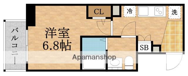 エグゼ大阪城イースト(1K/4階)の間取り写真