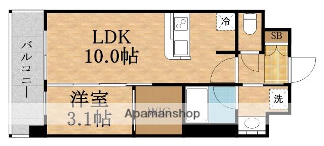 コンフォリア・リヴ新大阪西宮原ソルテラス(1LDK/4階)の間取り写真