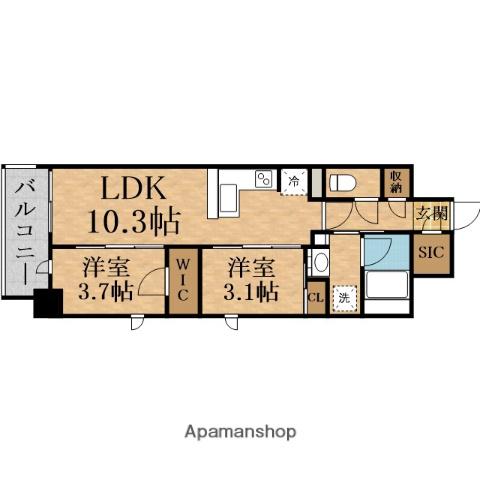 リビオメゾン新大阪(2LDK/2階)の間取り写真