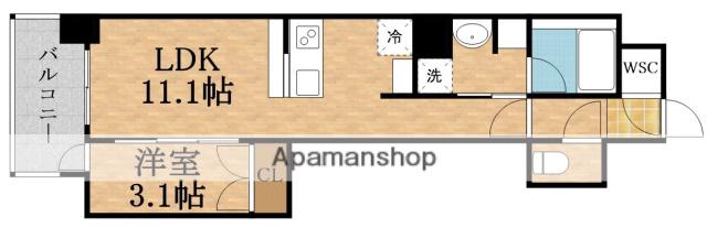 リビオメゾン新大阪(1LDK/9階)の間取り写真