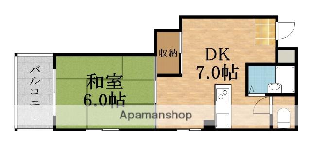 メゾンド紫香(1DK/1階)の間取り写真