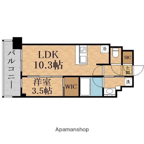 コンフォリア新大阪宮原Q(1LDK/12階)の間取り写真